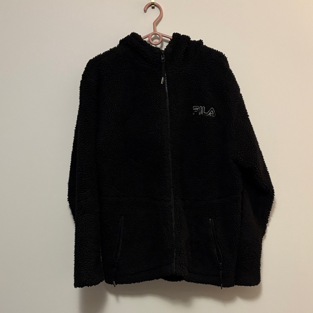 Fila Black Sherpa Jacket